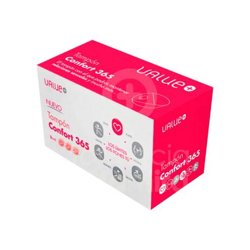 TAMPONES VALUE+ CONFORT 365 3 TAMPONES